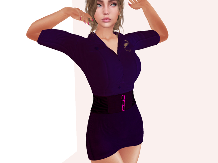 BB Belt Dress Purple