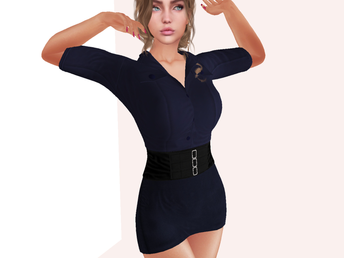 BB Belt Dress Blue