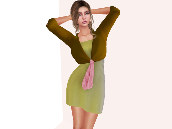BB Knot Dress Yellow