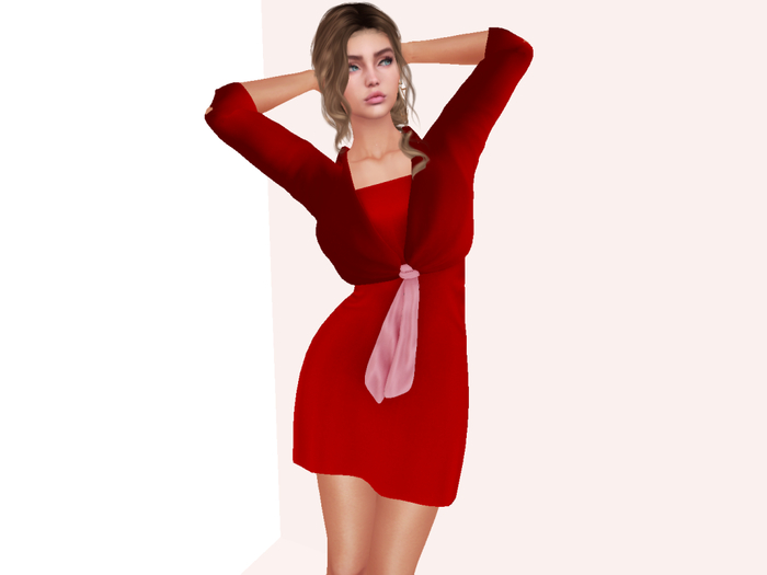 BB Knot Dress Red