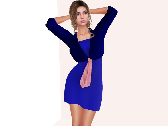 BB Knot Dress Blue