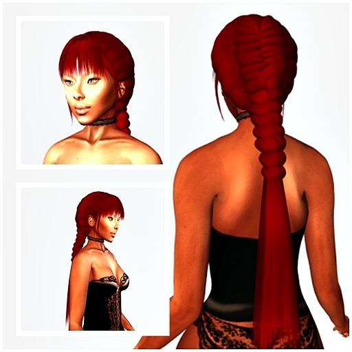 VC - Hair red long Ponytail