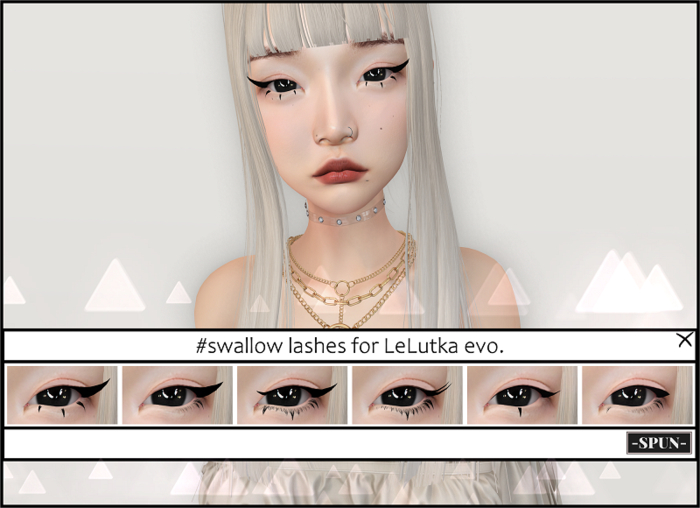 -SPUN- #swallow lashes for LeLutka evo