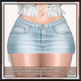 [HC] Robby Bleached Denim Skirt for Slink, Belleza, Maitreya, eBody, Signature, Legacy & Tonic