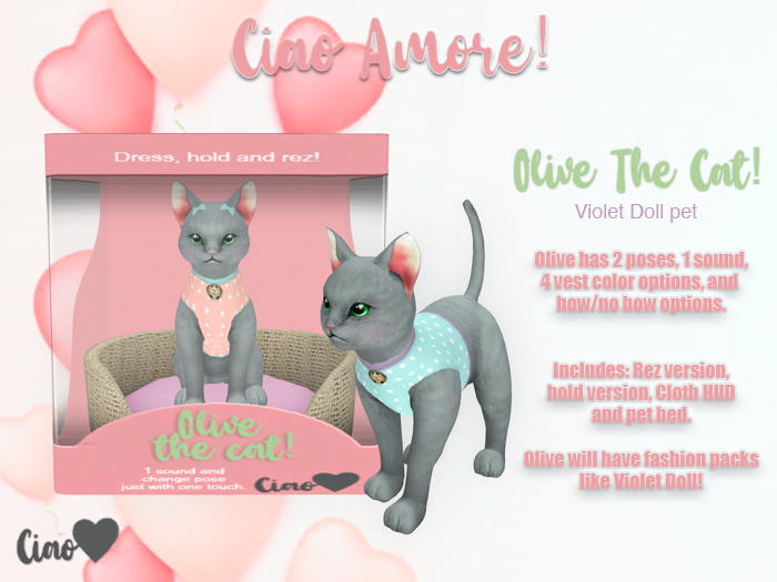 Ciao Amore! - Olive the Cat Box (rez me)