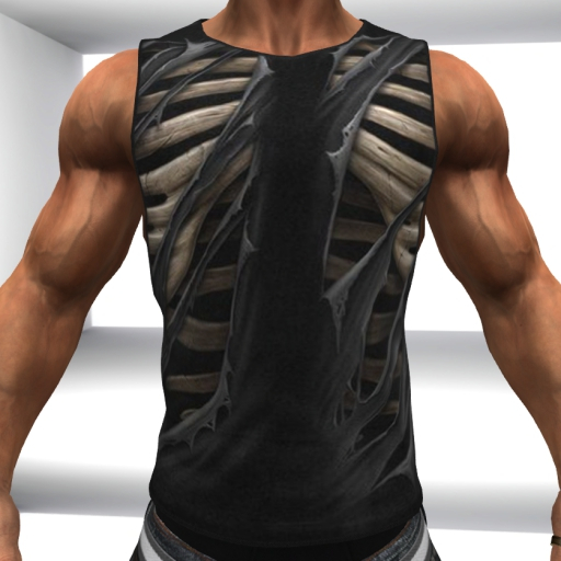 WL-Skeleton Ripped Tank Top  -Aesthetic