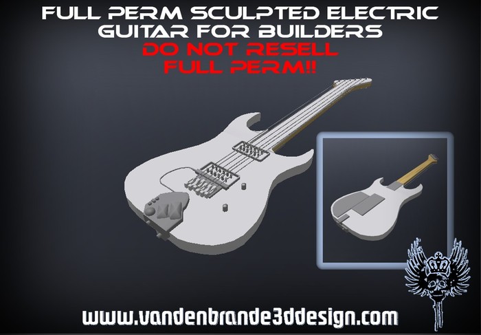 ~Full perm sculpted electric guitar + Maps! 