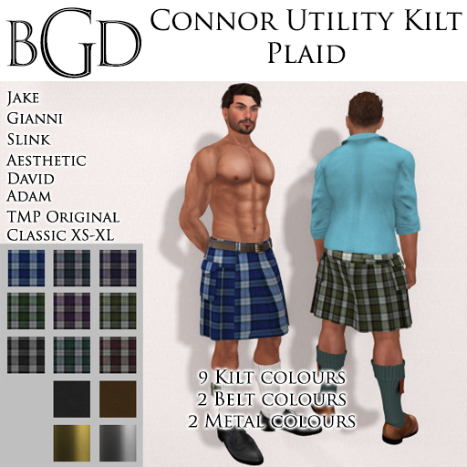BGD Connor Utility Kilt HUD Plaid