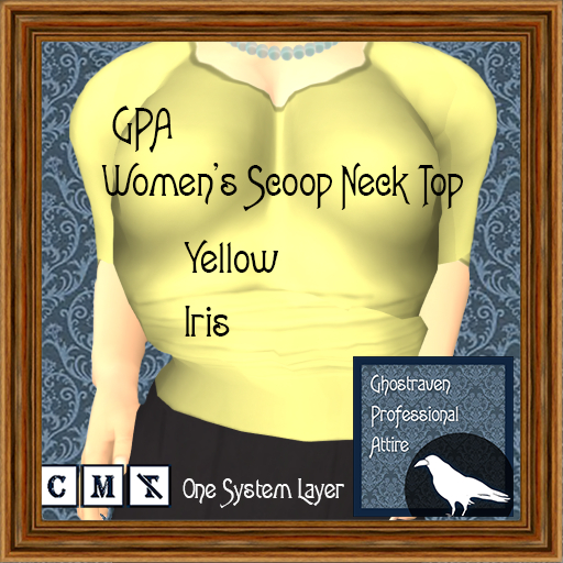 GPA Women's Scoop Neck Top - Yellow Iris (ADD to unpack)