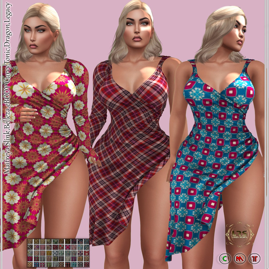 [LRS] Reea Dress Fatpack 50 textures ( 11 mesh size )