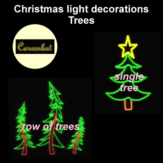 Christmas light decorations Trees