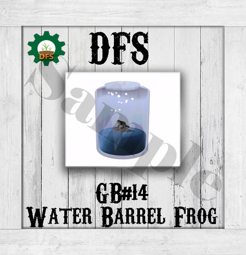 THF WHITE DFS GB#14 - Water Barrel Frog