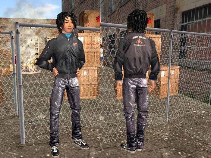 Flight jacket + nylon pants