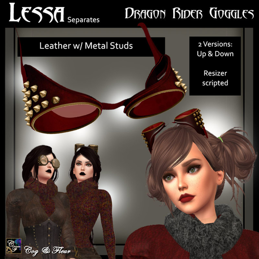 C&F Lessa Dragon Rider Separates - Goggles (Red)