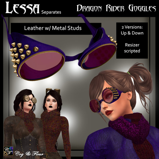 C&F Lessa Dragon Rider Separates - Goggles (Purple)
