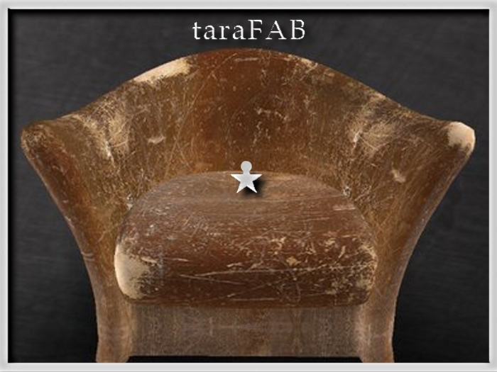 ARMCHAIRS GRUNGE Mesh worn out leather animated low 2 prims LI copy modify permissions