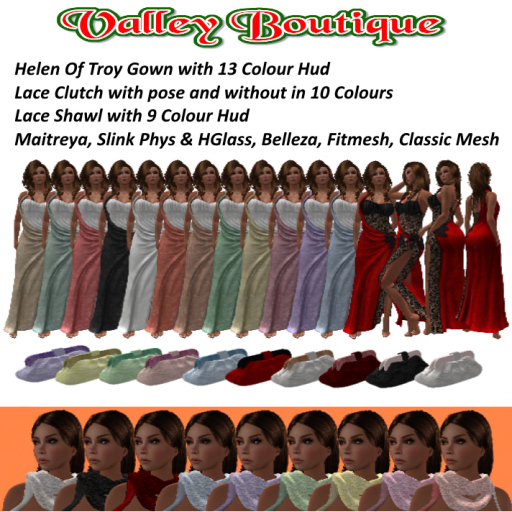 VB Helen Of Troy Gown/Accesories SET with hud