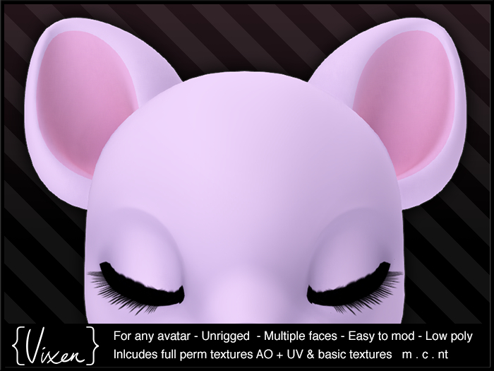 {Vixen} - Mod Parts - { Ears 14 Otter }