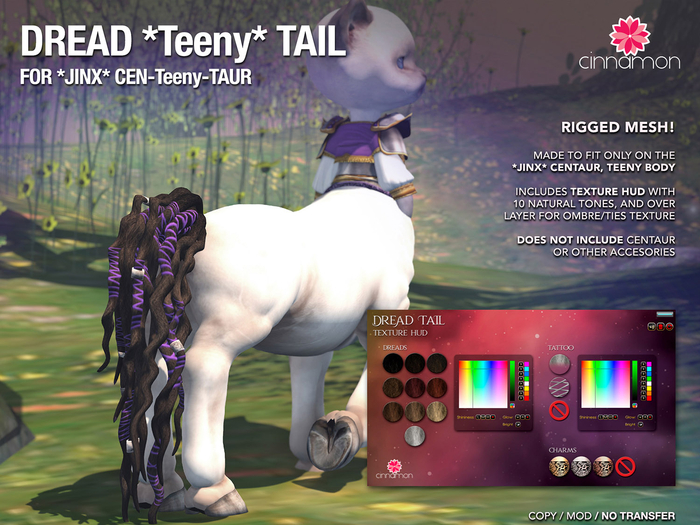 *CINNAMON* Jinx Centaur - Dread Teeny Tail