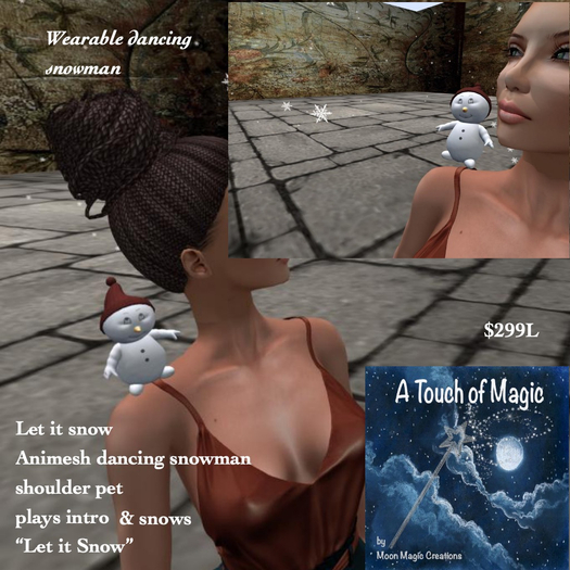 Animesh snowman shoulder pet dances-Box