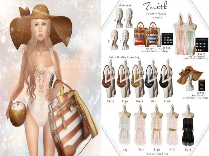 =Zenith=Summer Lace Dress(sky)