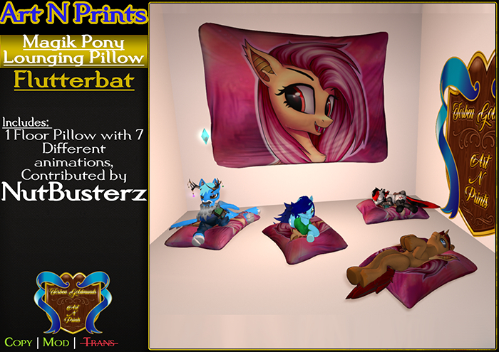 {A&P} NB Magik Pony Floor Pillow Flutterbat