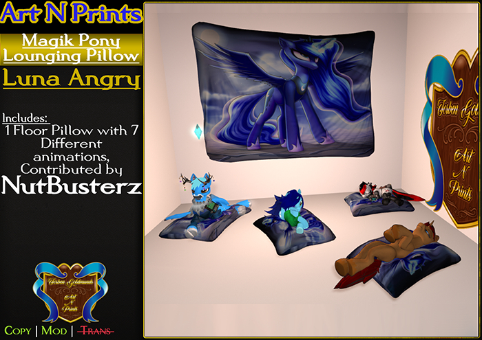 {A&P} NB Magik Pony Floor Pillow Luna Angry