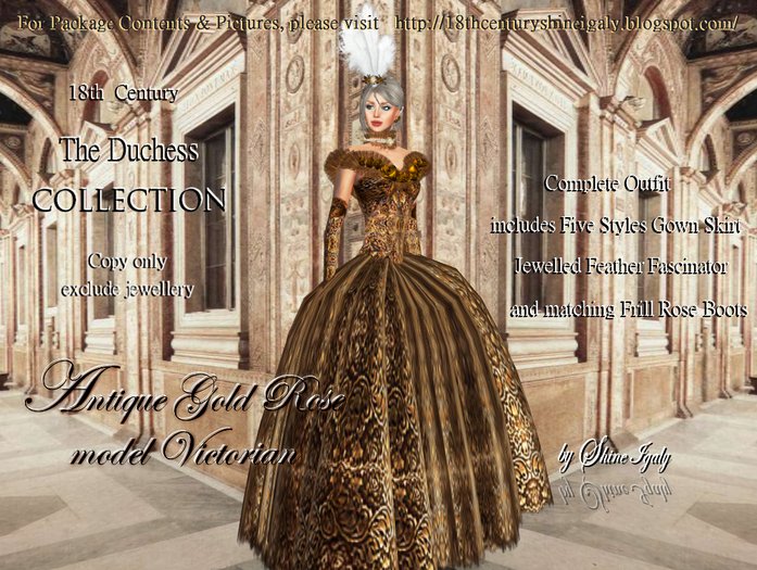Antique Gold Rose Victorian