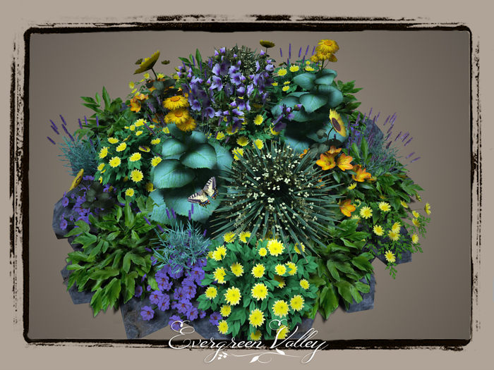 EV - BIg Round Flower Bed Wild Purple