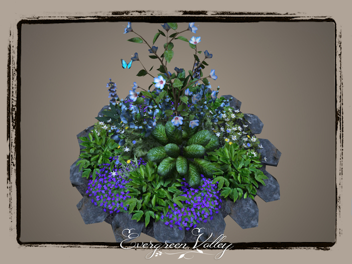 EV - Big Round Flower Bed Royal BLue