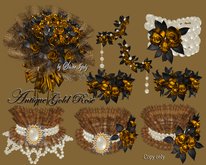 Antique Gold Rose Jewel set