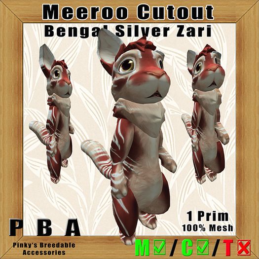 Meeroo Cutout Bengal Silver Zari