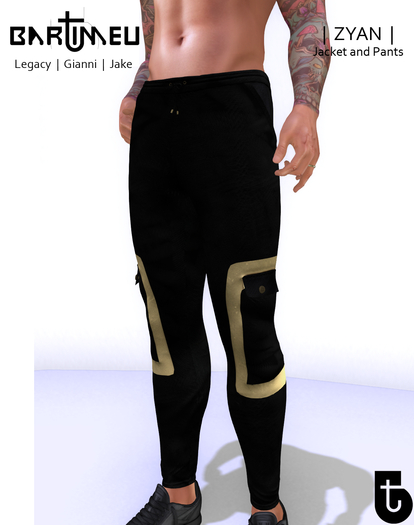 Zyan - Pants - Black & Gold < Bartimeu >