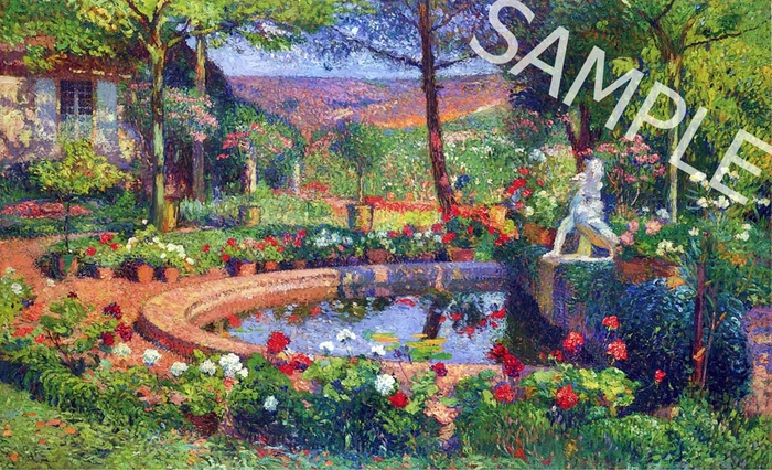 Henri Martin Fountain in the Park Framed and Unframed Box