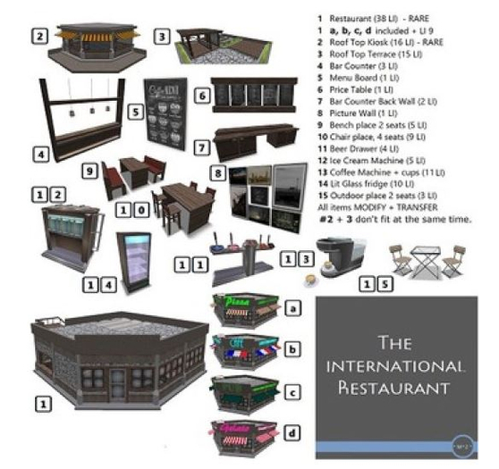 * M^2 * International Restaurant #2 Roof Top Cafe RARE