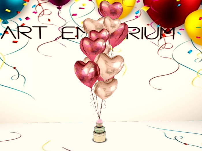 [AE] Gift Box Shop- Shabby Chic Stacked Presents with Balloons