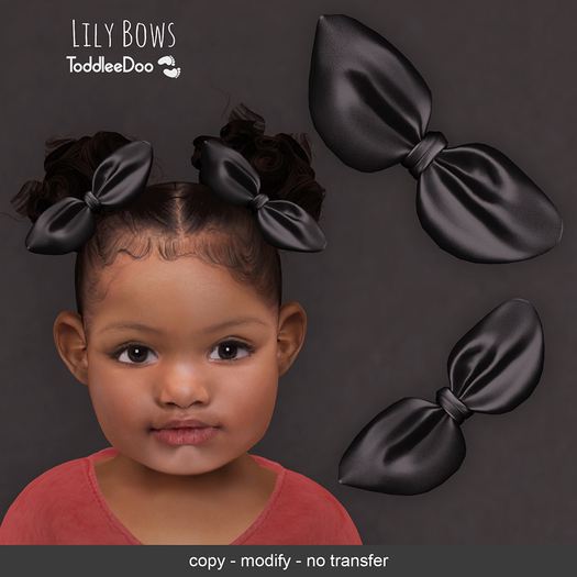 LeMomo: Lily Bows (black)