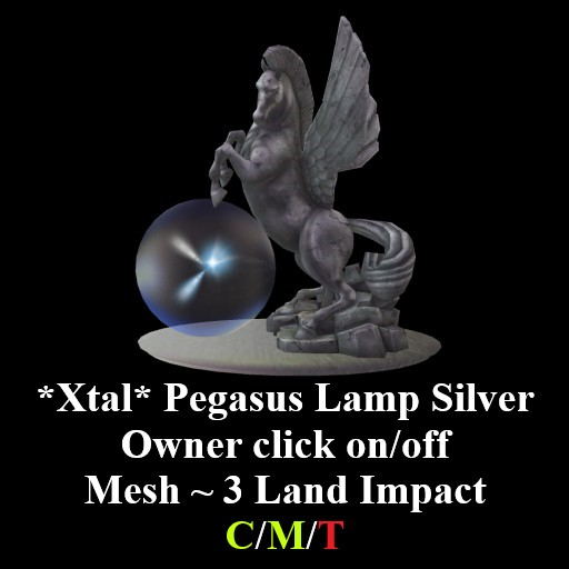 *Xtal* Pegasus Lamp Silver