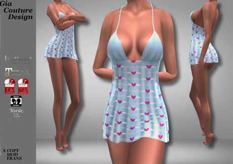 Second Life Marketplace - "GCD" Milena "Love" Nighties Sky