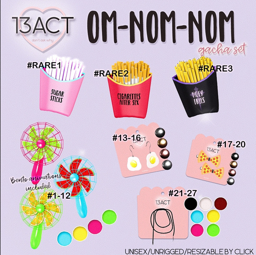 !13ACT - Om-Nom-nom gacha set #27