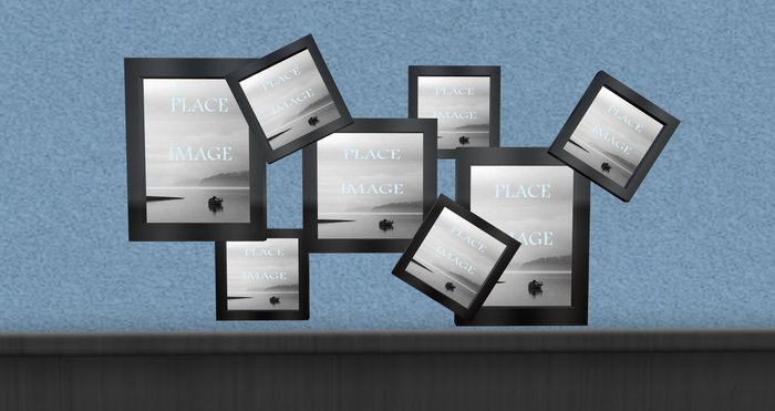 *FRAMED* WALL COLLAGE--BLACK