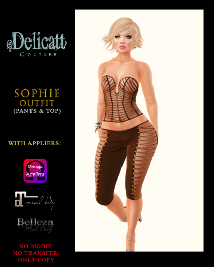 #PROMO#Delicatt Couture -Sophie Outfit -brown