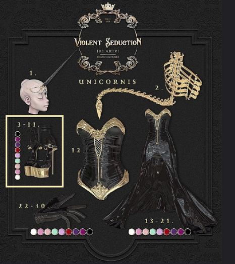 Violent Seduction - Unicornis Heels (Antique) 1