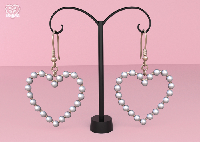 Bowtique - Pearl Heart Earrings