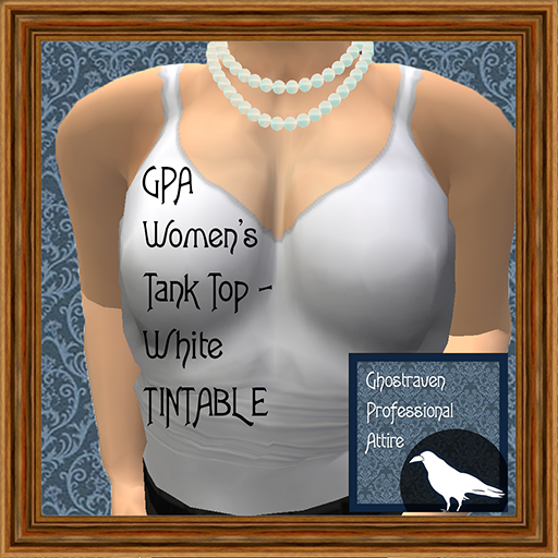 GPA Women's Tank Top - White TINTABLE (ADD & touch)