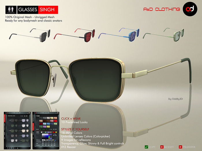 A&D Clothing - Glasses -Singh- Deluxe