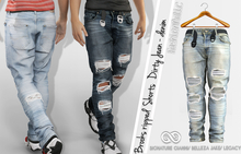 FashionNatic - Brooks Ripped Pants Dirty Jeans - Denim - Signature Gianni, Belleza Jake, Legacy
