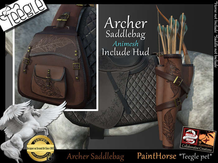 *.* Archer saddlebag-Teegle-PainterHorse animesh