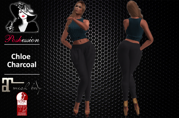 (POSHESSION) CHLOE OUTFIT CHARCOAL