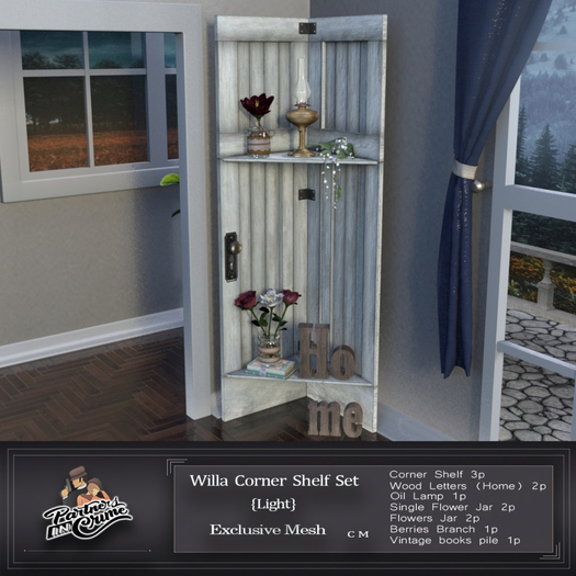 Willa Corner Shelf Set {Light}